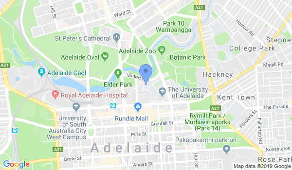 Adelaide University Karate Club location Map