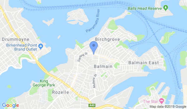 Aikido Kenkyukai Balmain Dojo location Map