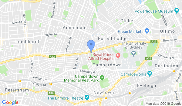 Aikido in Sydney location Map