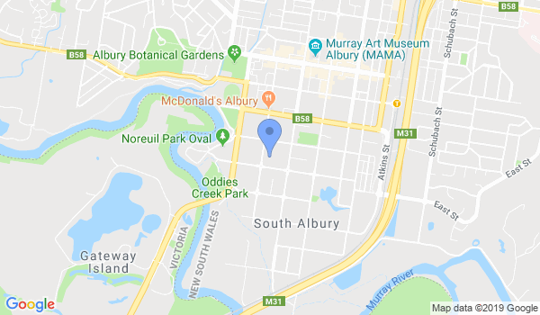 Albury Kobudo Bujinkan Dojo location Map