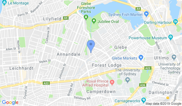 Glebe Martial Arts - Australian Hapkido Association location Map