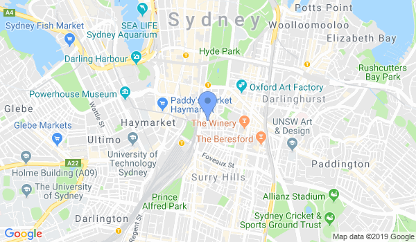 Australian Jow Ga Kung Fu Academy location Map