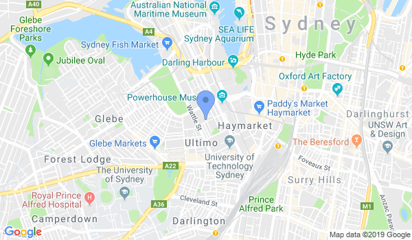 BJJ Sydney location Map