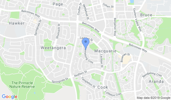 Bujinkan Canberra location Map