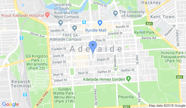 Bujinkan Ninjutsu Adelaide Dojos location Map