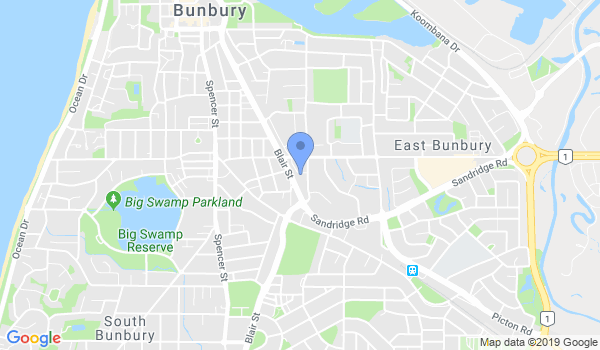 Bunbury Taekwondo Central location Map