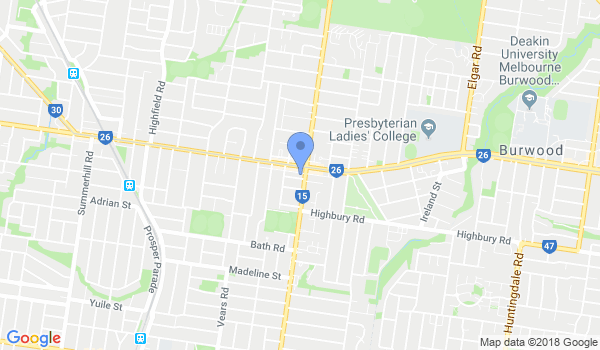 Burwood kendo Club location Map