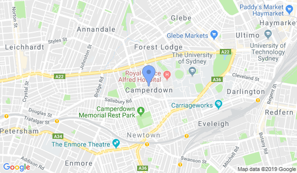 Camperdown Aikido Dojo location Map