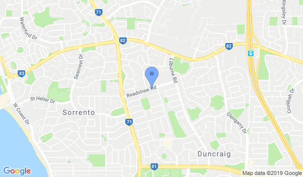 Duncraig Taekwondo Martial Arts location Map