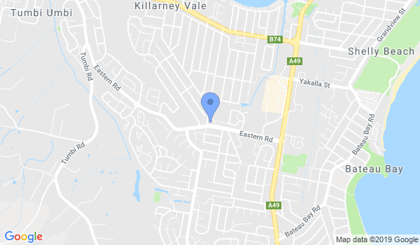 GKR Karate - Bateau Bay location Map