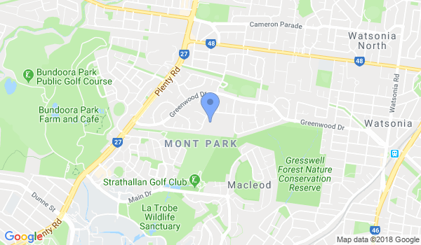 GKR Karate - Bundoora Balmoral Avenue location Map