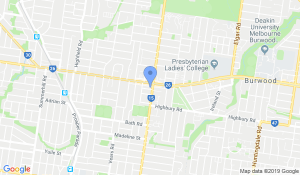 GKR Karate Burwood location Map