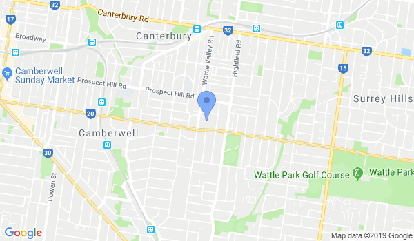 GKR Karate Camberwell location Map