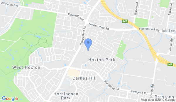 GKR Karate Hoxton Park location Map