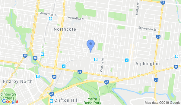 GKR Karate Northcote location Map