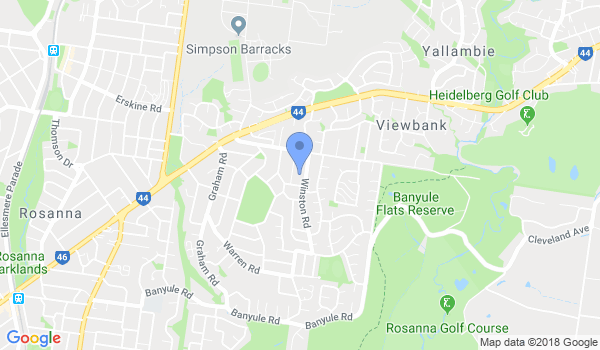 GKR Karate Viewbank location Map