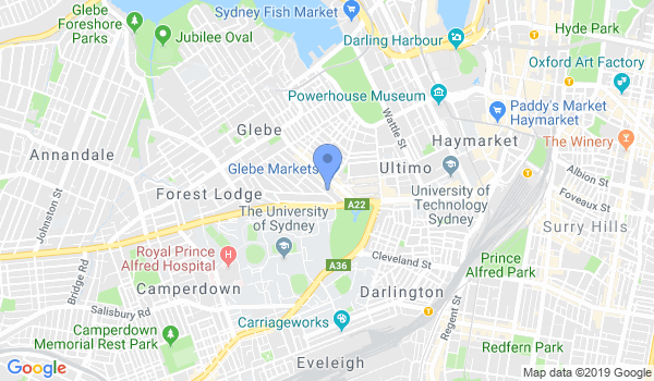 Glebe Martial Arts - Australian Hapkido Association location Map