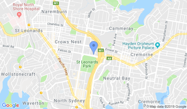 Internal Wing Chun Kung Fu Sydney location Map