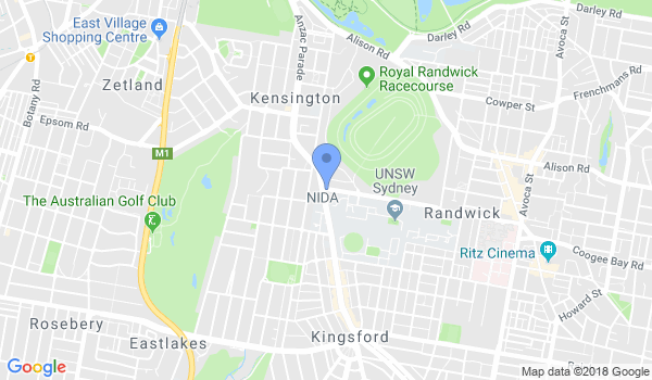 Judo at University of N.S.W location Map