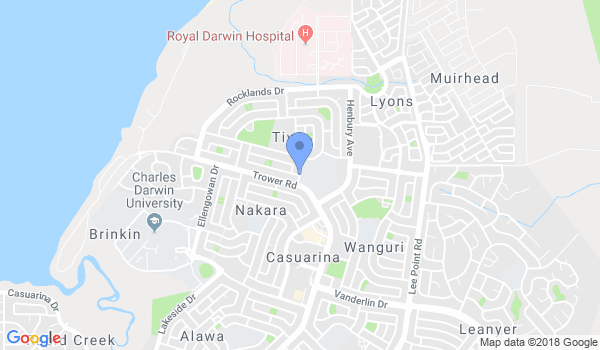 Darwin Judo Club location Map