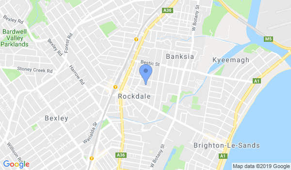 The Karate Institute Rockdale - Bexley location Map