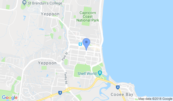 Karate: Keppel Martial Arts,  Rockhampton. Keppel Bay Karatedo, Yeppoon location Map