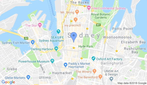 Kickboxing sydney location Map