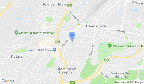 Krav Maga Newcastle location Map