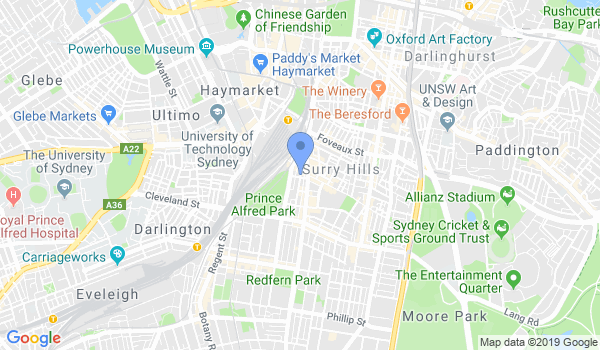 Krav Maga Defence Institute - Sydney Training Centre location Map