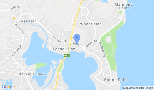 Lake Macquarie Mixed Martial Arts location Map