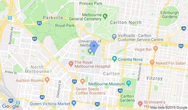 Melbourne University Aikido Club location Map