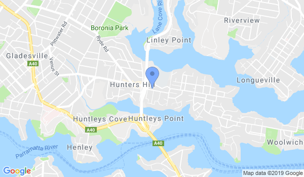 Miyagi-Do-Karate Hunters Hill location Map