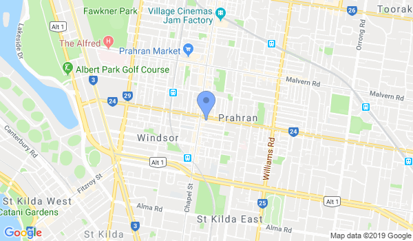 Prahran Taekwondo School location Map