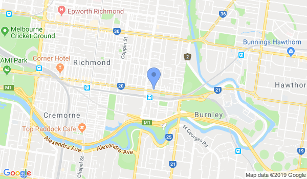 Seido Karate Melbourne location Map