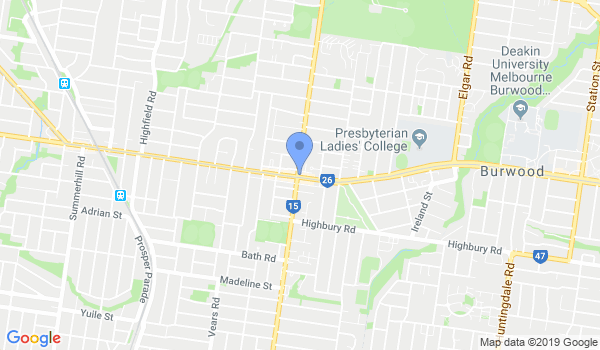 Sendai Karate Club Ashwood location Map