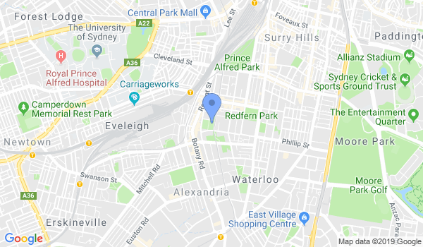 Walsh Martial Arts Australia - Redfern location Map